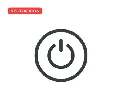Power Button Icon Vector Illustration Design Stock Illustration