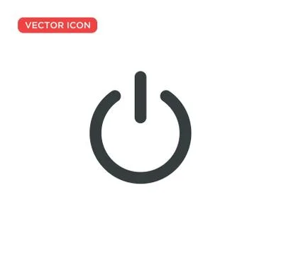 Power Button Icon Vector Illustration Design Stock Illustration