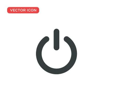 Power Button Icon Vector Illustration Design Stock Illustration