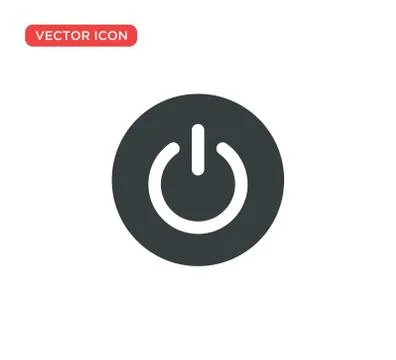 Power Button Icon Vector Illustration Design Illustrazione stock
