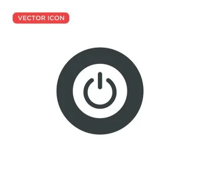 Power Button Icon Vector Illustration Design Stock Illustration