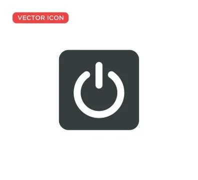 Power Button Icon Vector Illustration Design Stock Illustration
