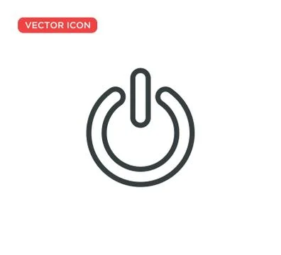 Power Button Icon Vector Illustration Design Stock Illustration