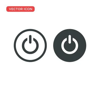 Power Button Icon Vector Illustration Design Stock Illustration