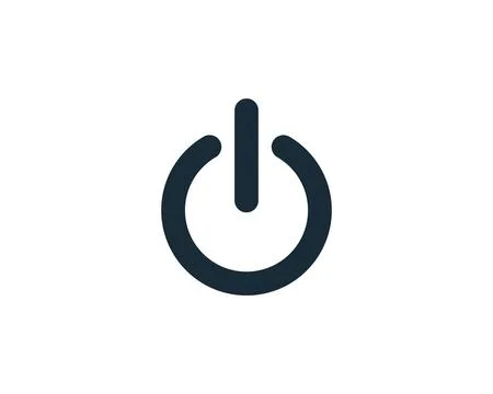 Power Button Icon Vector Logo Template Illustration Design Stock Illustration