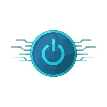 Power button illustration 스톡 일러스트