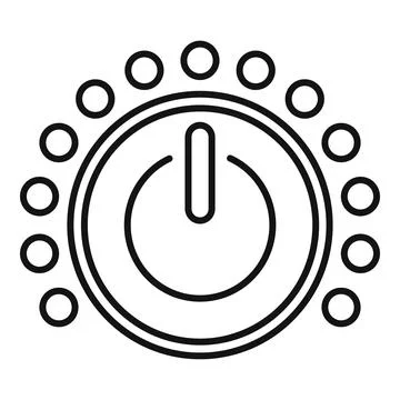 Power button with loading status showing progress Stock Illustration