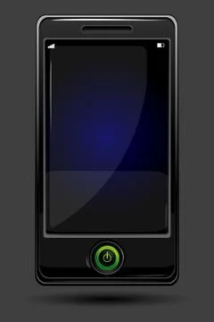 Power button in mobile Stock Illustration