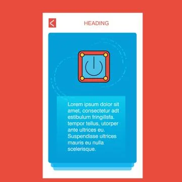 Power button mobile vertical banner design design. Vector Ilustración de archivo