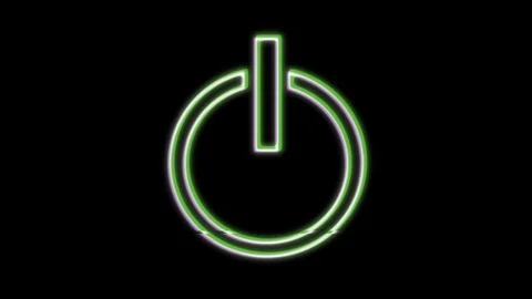Power button neon light Stock Footage 94124610