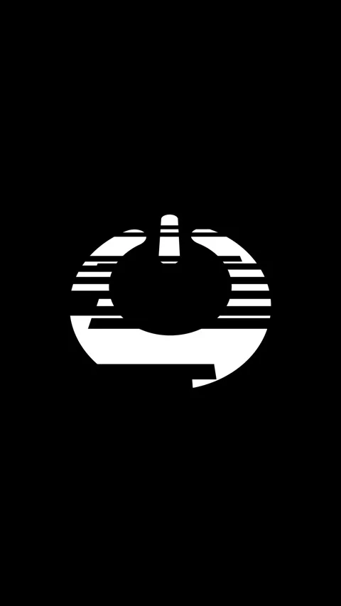 Power Button Overlay Glitch Interface Graphic for Tech and Cyber Systems Stock Footage 337762997