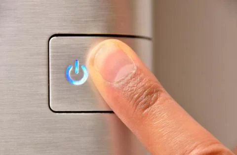 Power button Foto stock