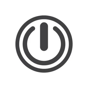 Power Button / Power Button Vector / Power Button Picture / Power Button Imag Stock Illustration