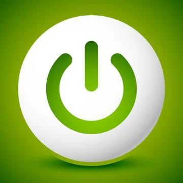 Power button, Power symbol vector graphics (eps10) Ilustración de archivo