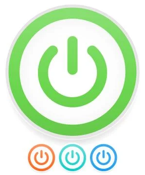 Power button, Power symbol vector graphics (eps10) Stock Illustration