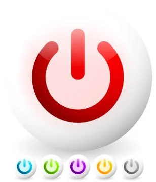 Power button, Power symbol vector graphics (eps10) Stock Illustration