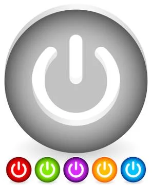 Power button, Power symbol vector graphics (eps10) Ilustración de archivo