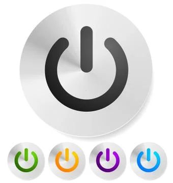Power button, Power symbol vector graphics (eps10) Stock Illustration