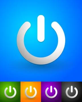 Power button, Power symbol vector graphics (eps10) Ilustración de archivo