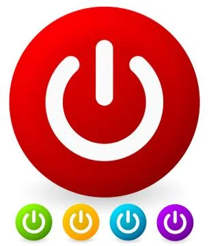 Power button, Power symbol vector graphics (eps10) Ilustración de archivo