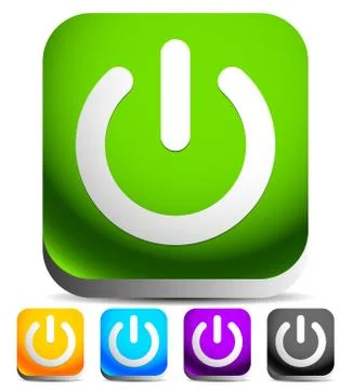 Power button, Power symbol vector graphics (eps10) Ilustración de archivo