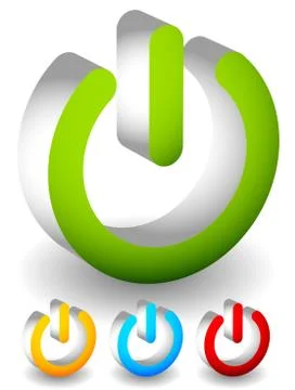 Power button, Power symbol vector graphics (eps10) Stock Illustration