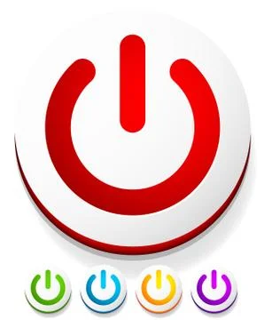 Power button, Power symbol vector graphics (eps10) Stock Illustration
