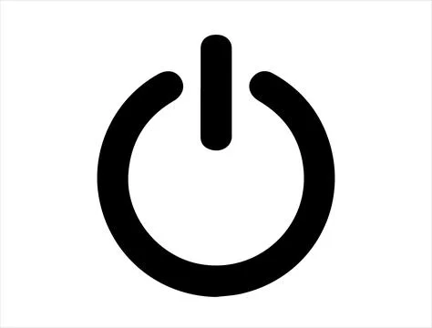 Power button silhouette vector art Stock Illustration