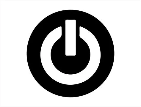 Power button silhouette vector art Stock Illustration