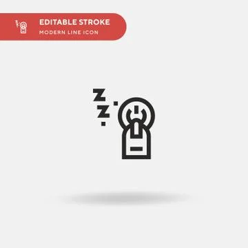 Power Button Simple vector icon. Illustration symbol design template for web  Stock Illustration