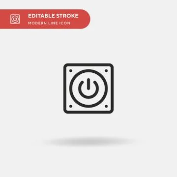 Power Button Simple vector icon. Illustration symbol design template for web  Stock Illustration