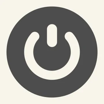 Power button solid icon. Switch vector illustration isolated on white. On off Illustrazione stock