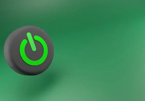 Power button space 3d illustration Stock Illustration