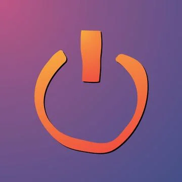 Power button. start icon sign. flat design. vector illustration Illustrazione stock