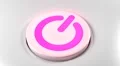 Power button switch turn off pink purple HD Footage