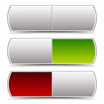 Power button, switch vector elements. Turn on, turn off. Power On-Off themes. Illustrazione stock