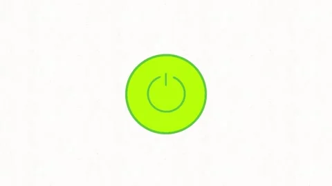 Power On Button Symbol and Start Icon Illustration Stock Footage 347090829
