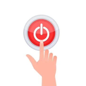 Power button. Turn on off button. Start and stop. Vector illustration. Stockillustratie