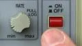 Power button turn on/off; signal generator HD Footage