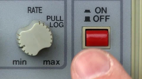Power button turn on/off; signal generator Stock Footage 10592071