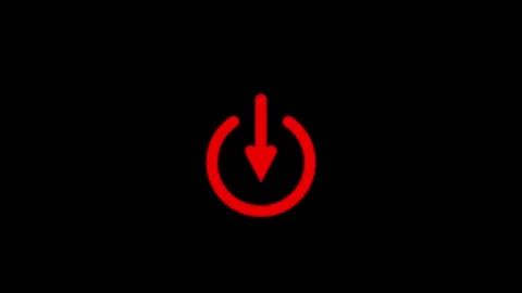 Power button turning on and off , Computer and laptop power on and off icon Stock Footage 294206863