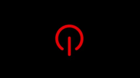 Power button turning on and off, Computer and laptop power on and off icon Stock Footage 294207158