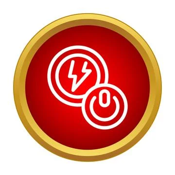 Power button turning off electricity icon concept 스톡 일러스트
