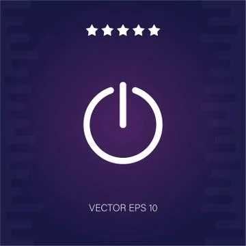 Power button vector icon Stock Illustration