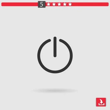 Power button vector icon Stock Illustration