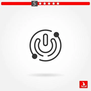 Power button vector icon Stock Illustration