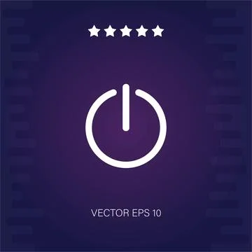Power button vector icon Stock Illustration