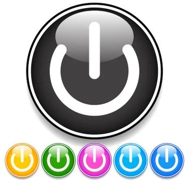 Power button vector Ilustración de archivo