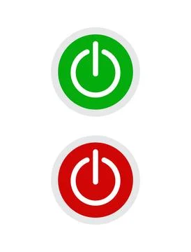 On Off Power Buttons. Illustrazione stock