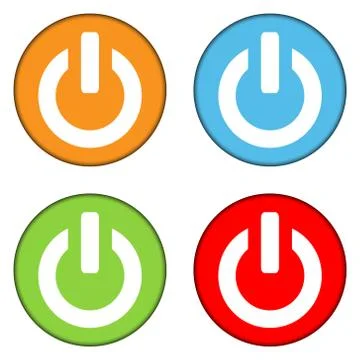 Power buttons set イラスト素材
